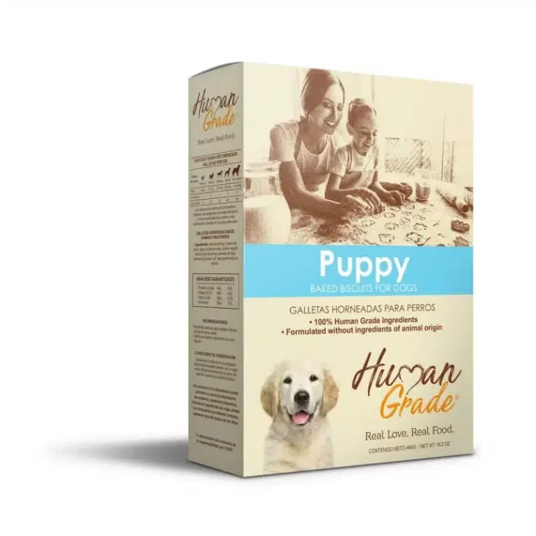 human grade puppy con granos